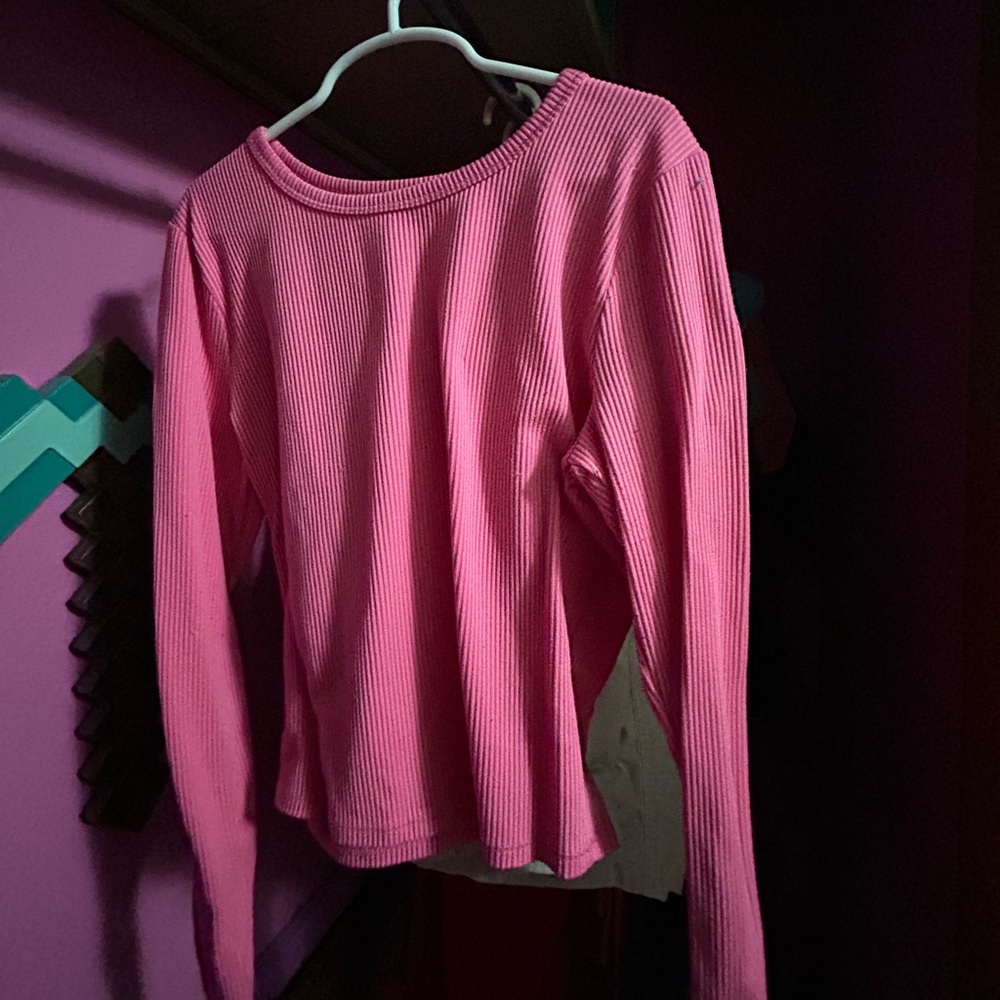 Hollister Ribbed Long Sleeve Crop Top